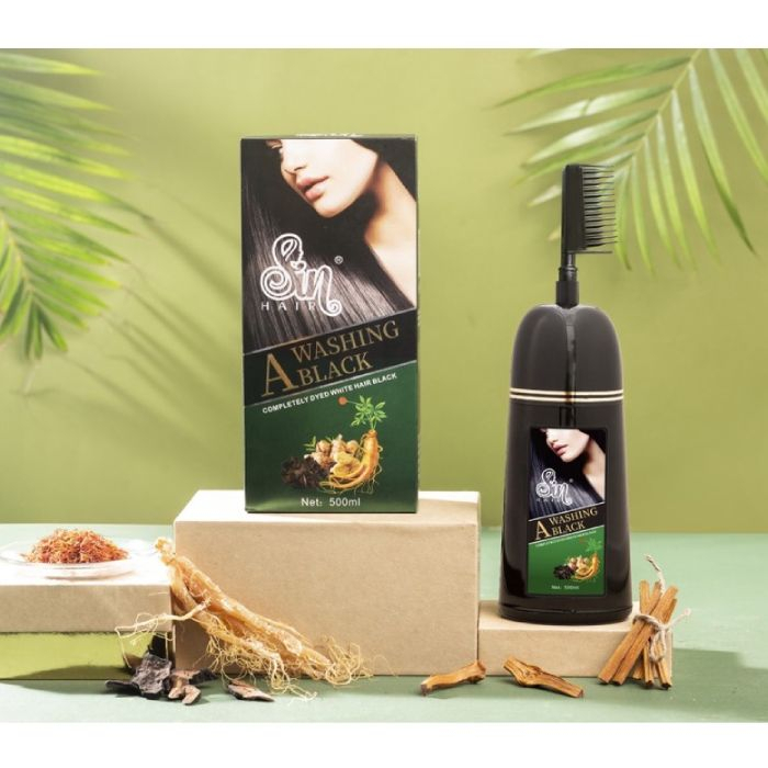 Dầu Gội Phủ Bạc Sin Hair Nhật Bản 500ml Phủ Bạc Màu Đen Nâu Màu Thời Trang Đều Màu Tự Nhiên Tinh Chất Nhân Sâm