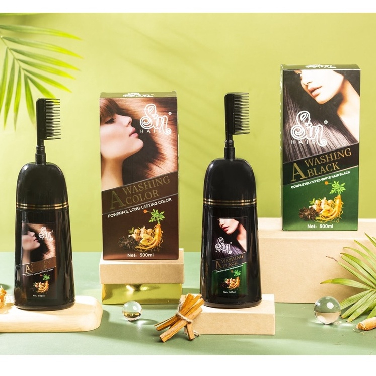 Dầu Gội Phủ Bạc Sin Hair Nhật Bản 500ml Phủ Bạc Màu Đen Nâu Màu Thời Trang Đều Màu Tự Nhiên Tinh Chất Nhân Sâm