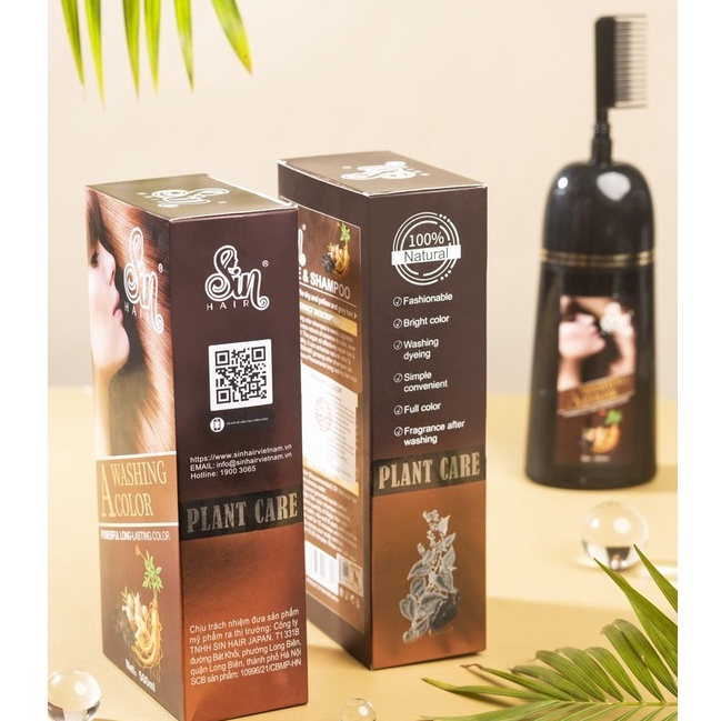 Dầu Gội Phủ Bạc Sin Hair Nhật Bản 500ml Phủ Bạc Màu Đen Nâu Màu Thời Trang Đều Màu Tự Nhiên Tinh Chất Nhân Sâm