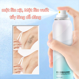 Xịt tẩy lông không đau lành tính dịu nhẹ kem tẩy lông nách tay chân lưng dạng xịt tẩy lông nhanh 150ml