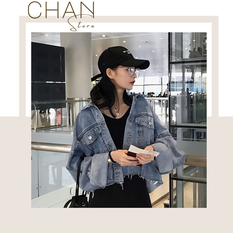 Áo khoác demin dáng rộng phong cách retro