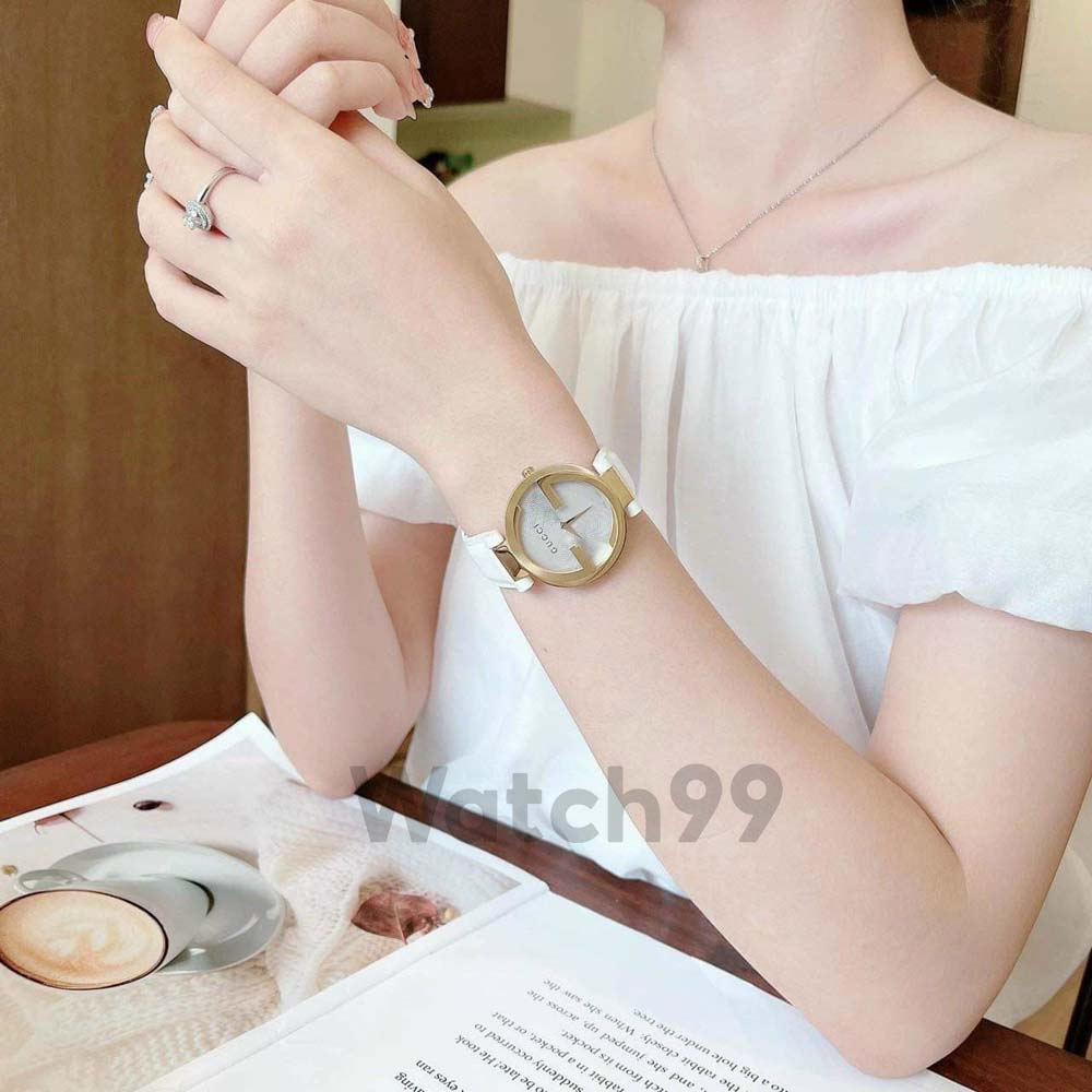 Đồng hồ nữ G.u.c.c.i YA133301 mặt đồng hồ là 2 chữ G lồng vào nhau độc đáo cá tính | BigBuy360 - bigbuy360.vn