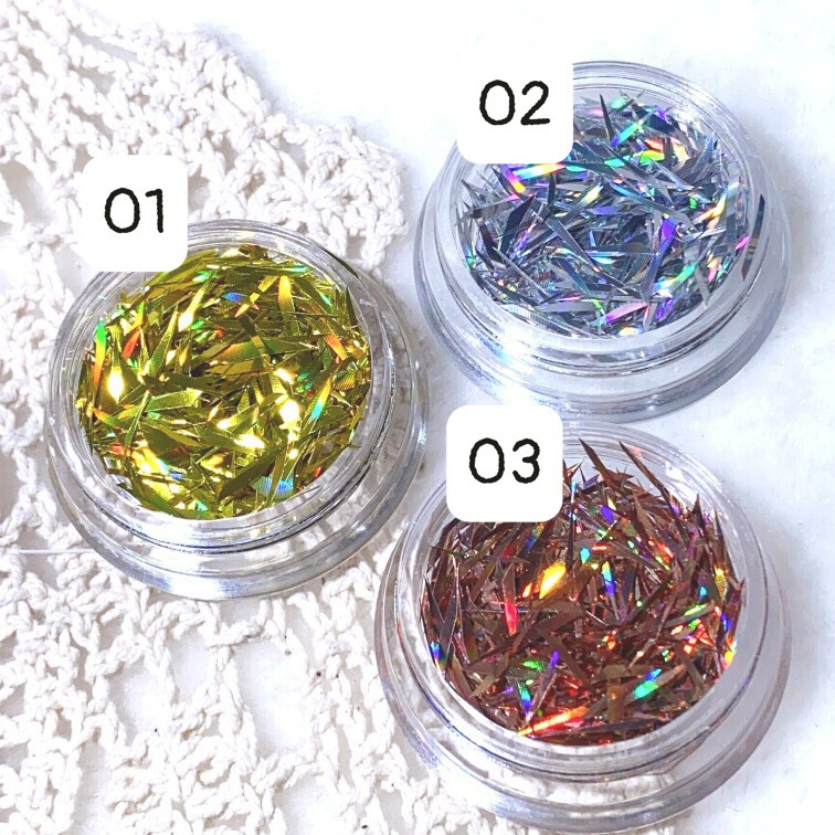 hũ giấy thuỷ tinh ,giấy kim tuyến galaxy,sét kim tuyến cực quang, giấy trang trí phụ kiện Nail