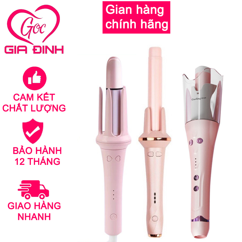 Máy uốn tóc xoăn tự động 4 mức chỉnh nhiệt phủ ceramic bảo vệ tóc 25mm 28mm 32mm