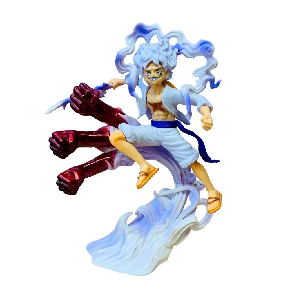 Mô hình đồ chơi - Luffy Gear 5 Nika trắng bản có vũ khí cầm tay haki 3 đấm siêu đẹp cao 17 cm - OnePiece - Có Hộp Đẹp