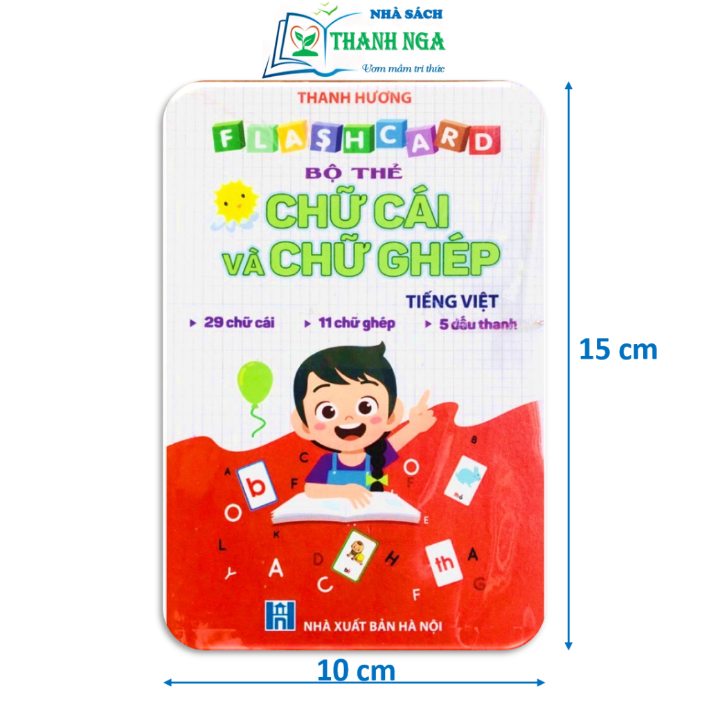 Flashcard Bộ Thẻ Chữ Cái Và Chữ Ghép Tiếng Việt Việt Hà cho bé (10x15cm)