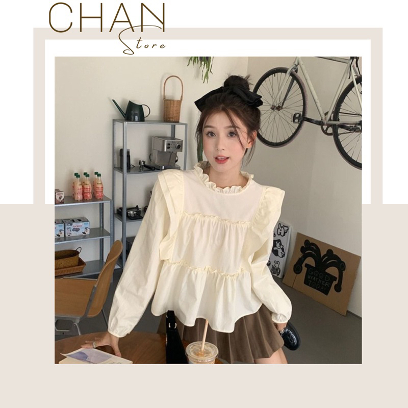 Áo sơ mi kiểu dáng babydoll phong cách hàn quốc M4
