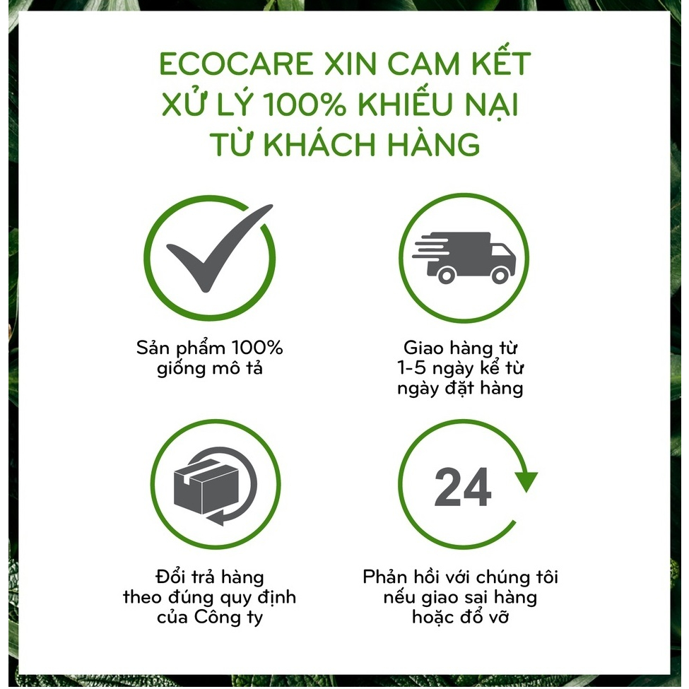 Nước Giặt Đồ Lót Hữu Cơ ECOCARE Hương Thơm Mát, Ngăn Ngừa Vi Khuẩn