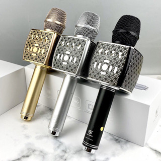 Micro karaoke bluetooth ys95, mic hát karaoke bluetooth không dây kèm loa hát cực hay mic hát cực nhẹ - hút âm tốt
