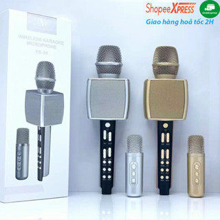 [ Tặng kèm 1 Micro Phụ ] Mic Hát Karaoke YS 98 Phiên Bản Song Ca Mic Bluetooth Kèm loa không dây giả giọng nói chống hú