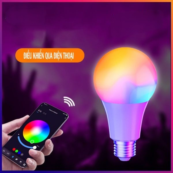 Bóng đèn LED trang trí 16 triệu màu điều khiển bằng điện thoại | bóng đèn đổi màu quay tiktok