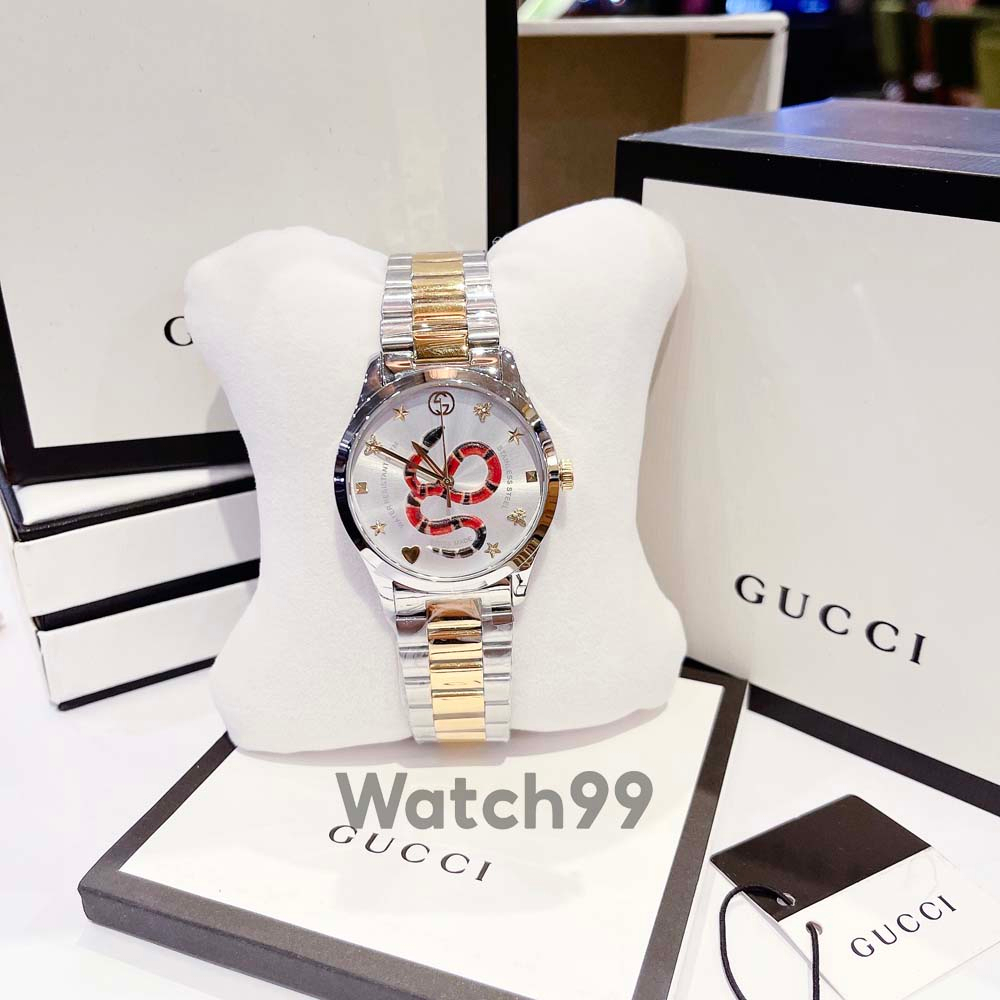Đồng hồ nữ G.u.c.c.i G-Timeless YA1264075 thiết kế Unisex cực trẻ trung Dial in hình chú rắn cực chất | BigBuy360 - bigbuy360.vn