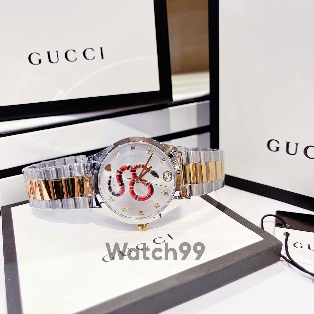 Đồng hồ nữ G.u.c.c.i G-Timeless YA1264075 thiết kế Unisex cực trẻ trung Dial in hình chú rắn cực chất | BigBuy360 - bigbuy360.vn