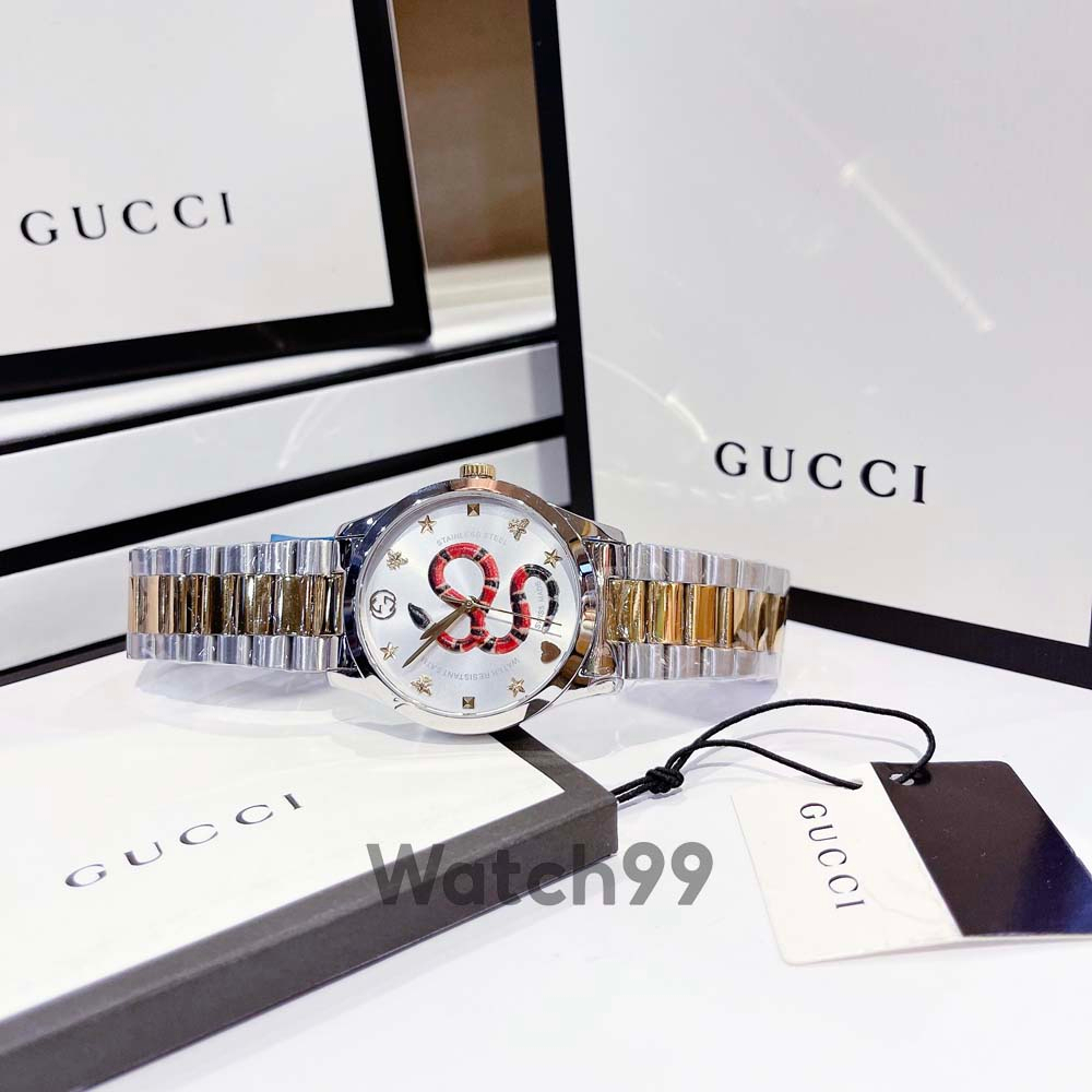Đồng hồ nữ G.u.c.c.i G-Timeless YA1264075 thiết kế Unisex cực trẻ trung Dial in hình chú rắn cực chất | BigBuy360 - bigbuy360.vn