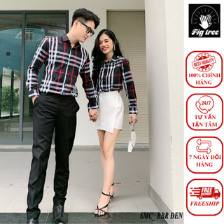 Áo sơ mi cặp figtree buberry màu đen mới về mã 111