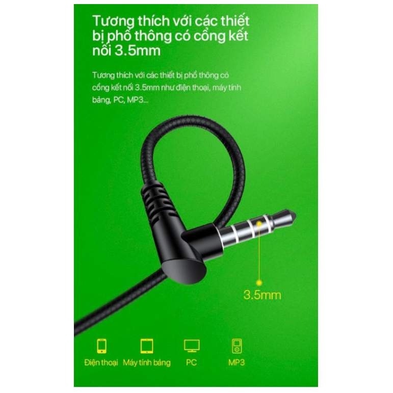 Tai Nghe Có Dây -Jack cắm 3.5mm - Âm Thanh Sắc Nét- ROBOT RE101S