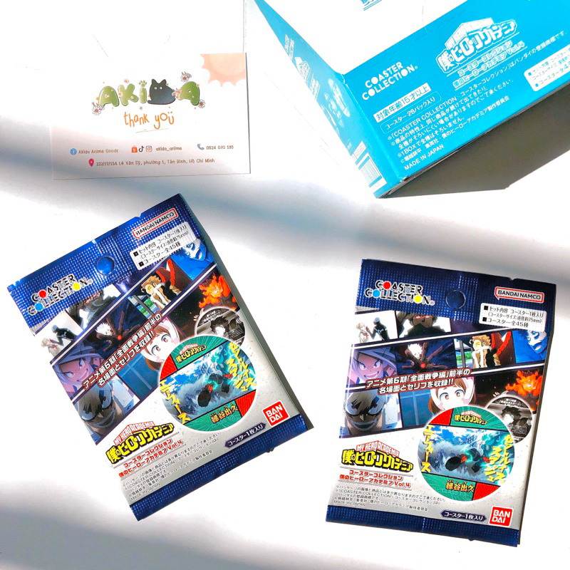 Pack random/ thẻ nhân phẩm - Coaster / lót ly - My hero academia