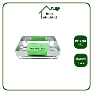 Khay để cục xà bông Inox 304 PHÁT ĐẠT, giá để bánh xà phòng rửa tay, rổ đựng xà phòng cục (SP091)