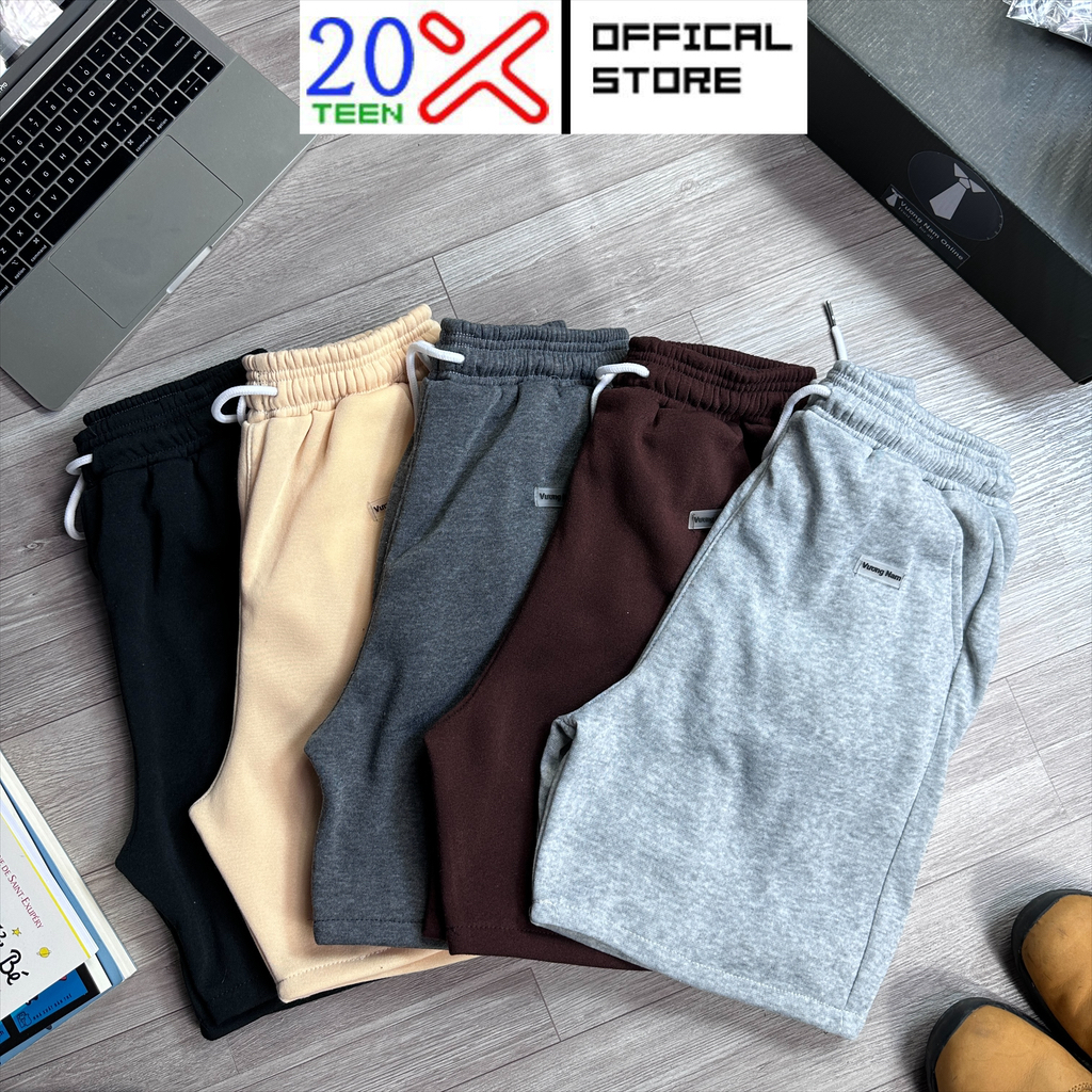 Quần Đùi Unisex Nam Nữ form rộng đẹp 20X FASHION chất nỉ cotton dày co giãn