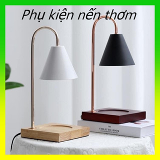  Đèn đốt nến thơm đế gỗ - Phụ kiện nến Yankee Bath and body works - Warmer Candles - Có núm chỉnh độ sáng 