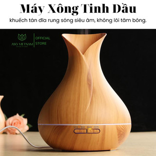 Máy xông tinh dầu phòng ngủ aso , máy khuếch tán tinh dầu, máy xông tinh dầu hoa tulip 550ml -làm thơm phòng, đèn ngủ