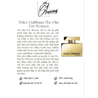 💥Sharingperfume - Nước hoa D&G the one edp nữ