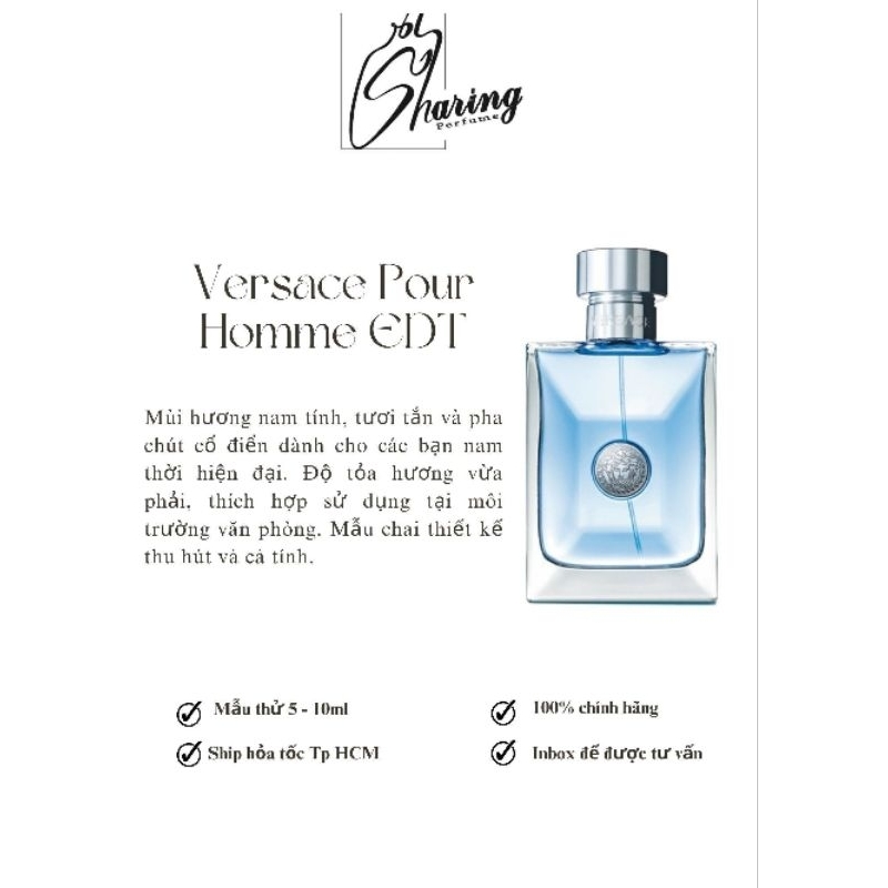 💥Sharingperfume - Nước hoa Versace pour homme men