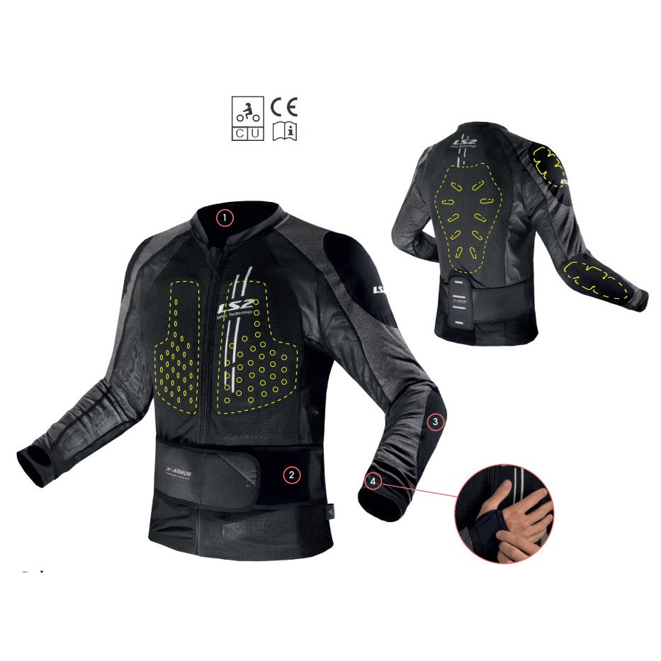 Áo Thời Trang Bảo Hộ Lái Moto, Xe Máy LS2 X-Armor - SPID.VN