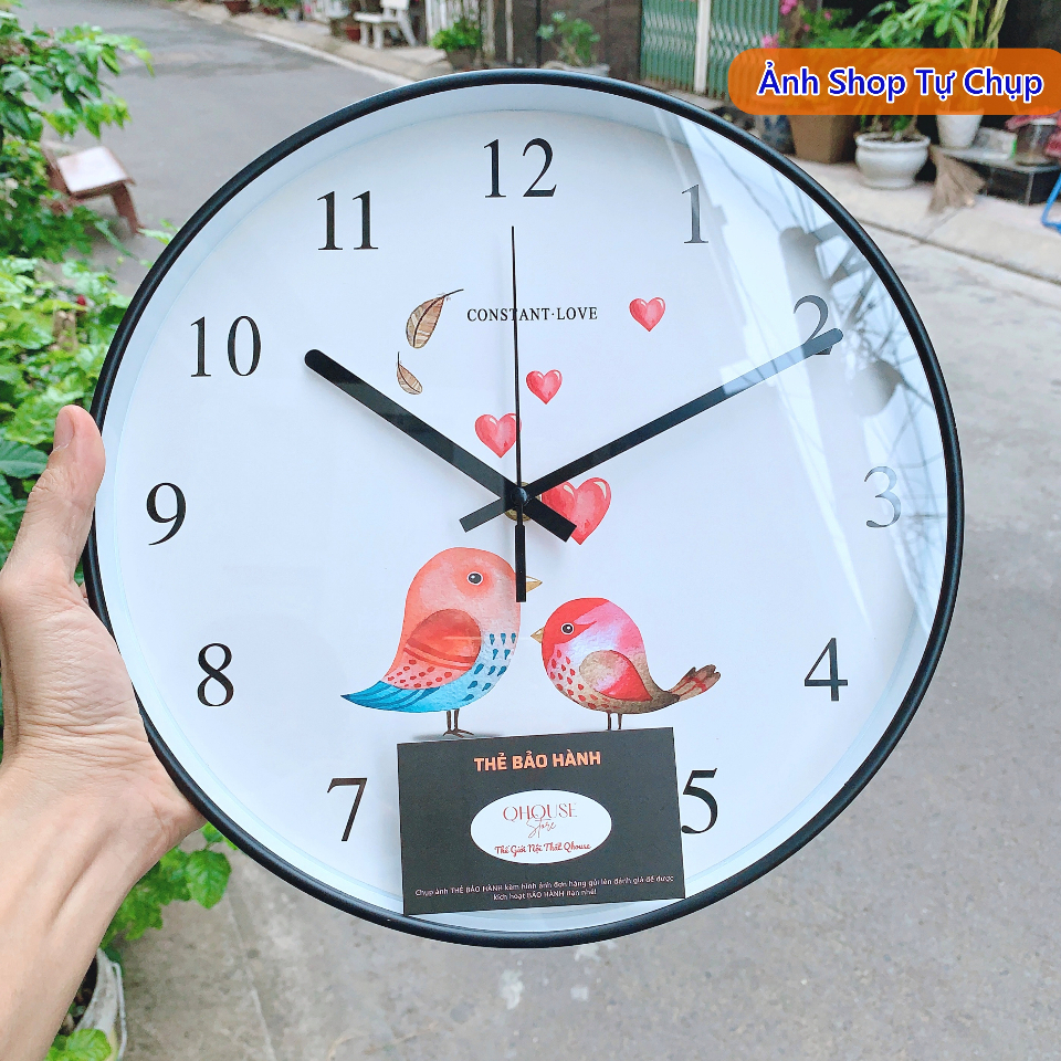 Đồng hồ trang trí decor treo tường kim trôi cao cấp không tiếng động Qhouse bền đẹp