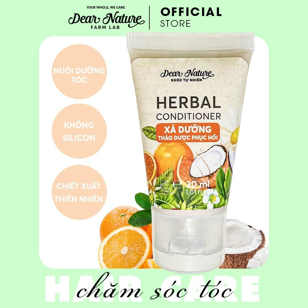 Dầu xả thảo dược phục hồi Dear Nature Khỏe tự nhiên cho tóc chắc khỏe mượt mà không chẻ ngọn