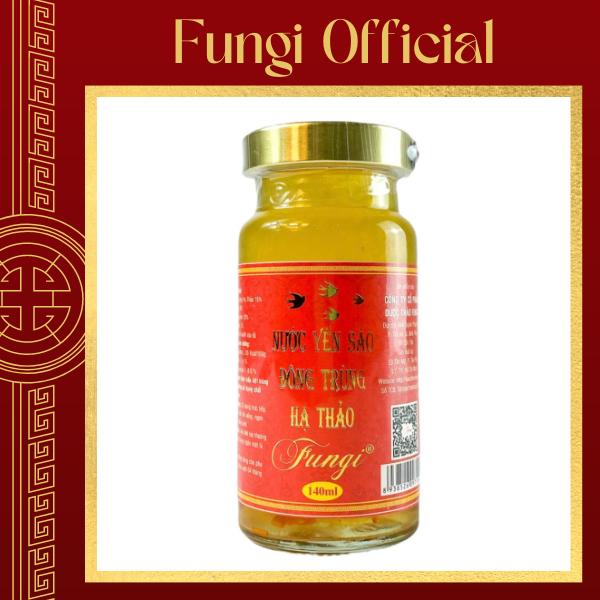 Yến sào đông trùng đỏ size lớn Fungi 140 ml ⚡ THƯỢNG HẠNG ⚡ Yến sào đông trùng Fungi cao cấp nâng ca
