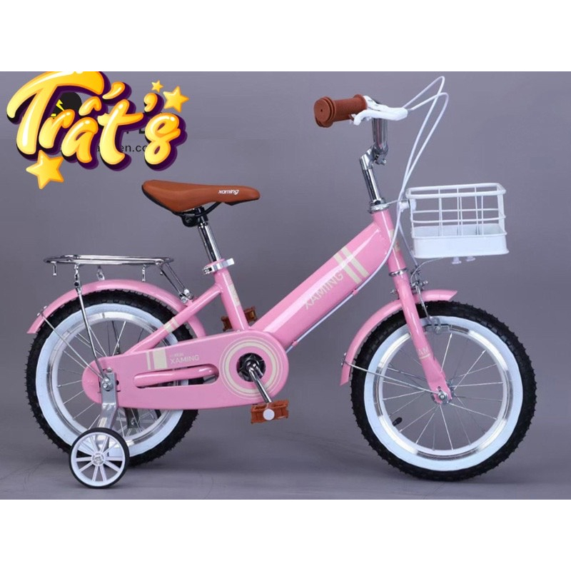 xe đạp trẻ em màu hồng, size 16inch, cho bé 4-6 tuổi ( lắp ráp sẵn)