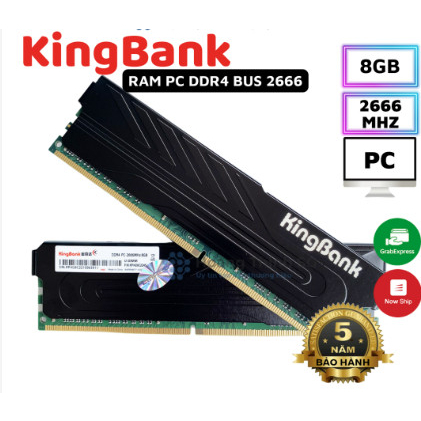 Ram DDR4 8GB/16GB Bus 2666/3200 MHz KiINGBANK Cho PC, Tản nhiệt thép, New100% Full Box Chính Hãng - Bảo hành 5 năm | BigBuy360 - bigbuy360.vn