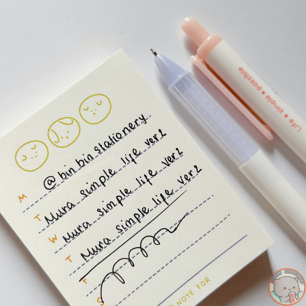 Bút gel MURA Simple Life bản Pastel ngọt ngào, đệm tay cao su, mực đen. ngòi kim 0.5mm BMR-8129