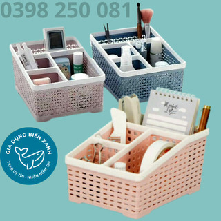 Khay tiện ích 4 ngăn nhựa Việt Nhật - Khay đựng mỹ phẩm, bút viết