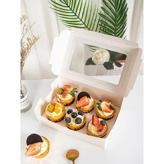 Set 5 hộp cupcake 4/6/12 ô Trắng