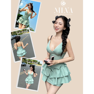 Đầm 2 dây bèo tầng babe đáng yêu 3432