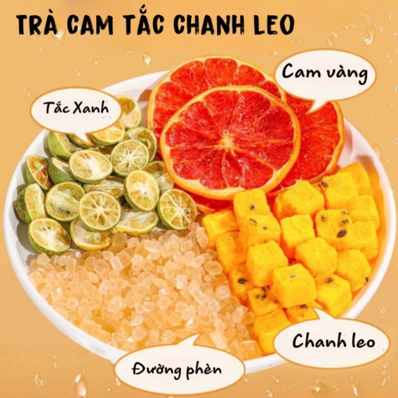 Trà Cam tắc chanh leo giải nhiệt giải khát