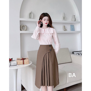 Chân váy A bán xếp ly