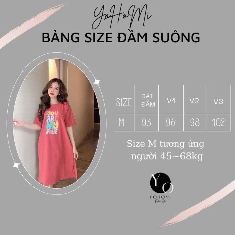 Váy suông chữ a from rộng thun cotton thái cao cấp cổ tròn tay ngắn dưới 60kg D14914