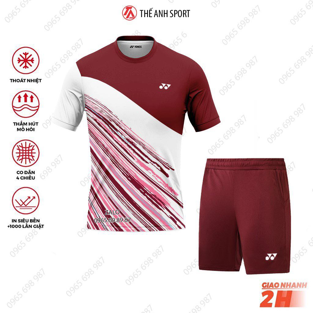 Áo thể thao chuyên nghiệp, áo vận động viên, áo yonex, áo ni ling