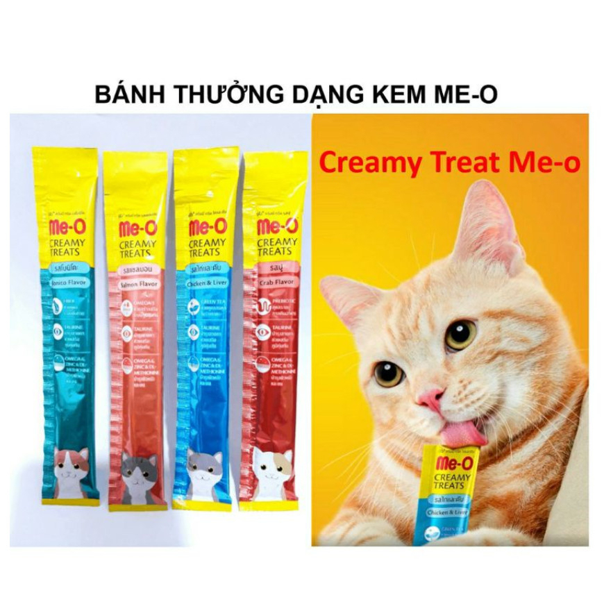 15gr Súp Thưởng Cho Mèo Me-O Creamy Treats Nhiều Vị