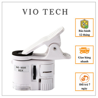 Kính lúp kẹp trên điện thoại độ phóng đại 60X V2 Vio Tech