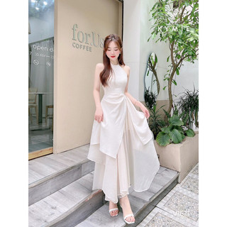 Váy đầm đi tiệc dáng dài Bigsize cổ yếm hở vai gợi cảm November4th