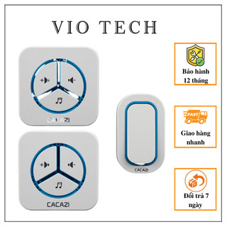 Chuông báo mở cửa không dây chống nước tích hợp 2 chuông và 1 nút bấm cao cấp 9909