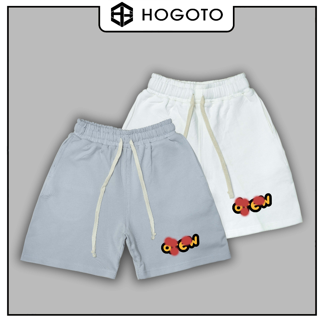 Quần short DR VIỀN ĐEN nỉ da cá Hogoto shop , quần short unisex nam nữ chất liệu cotton.