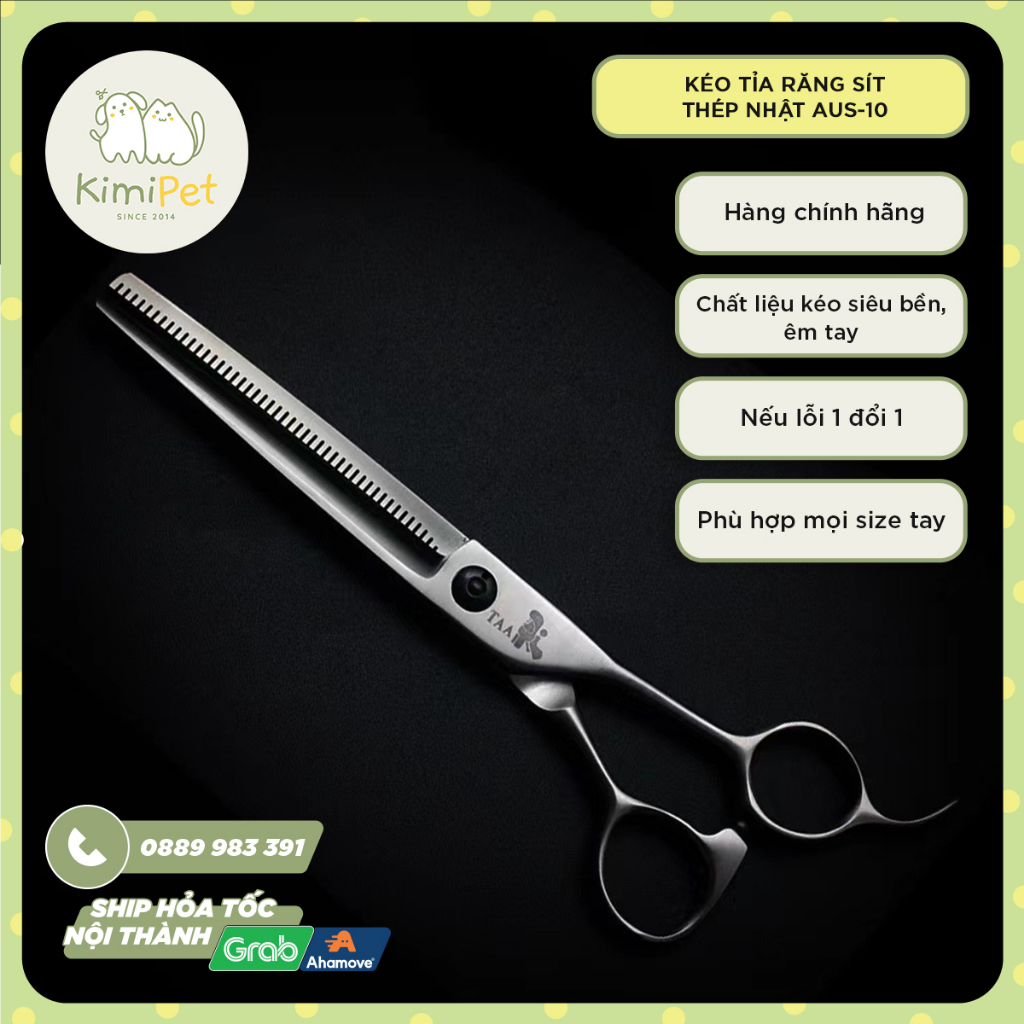 Kéo TAA tỉa răng sít cắt tỉa lông chuyên dụng Grooming cho thú cưng  - Kimi Pet