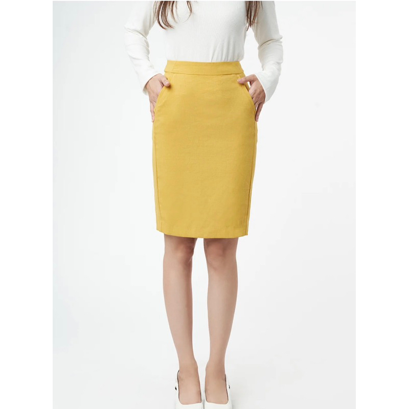 (CV1561) Chân váy công sở Nino.maxx màu vàng (Size S, M ,L) - Thanh lý vnxk