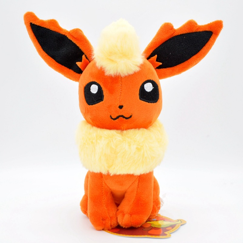 Thú bông pokemon Eevee (Eevui) hệ lửa Flareon (20cm--->30cm) hàng chính hãng pokemon chuẩn đẹp từng 