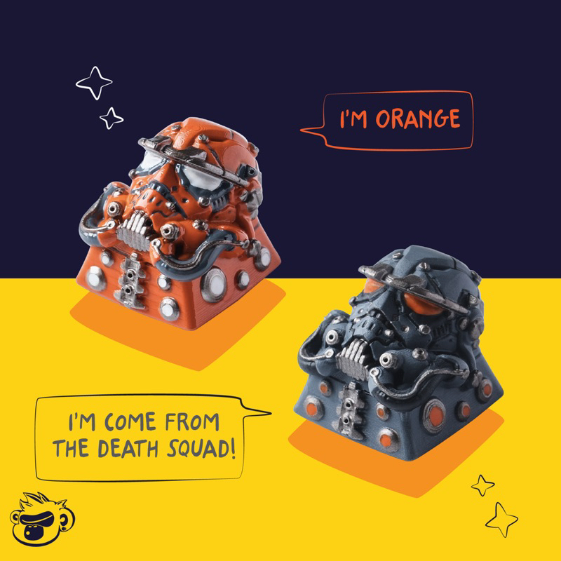 Artisan Keycap Cyber Troop, Cyberpunk Storm Trooper keycap, 4 màu sắc | keycap cho bàn phím cơ